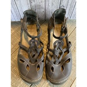 Jambu Women's Sz 10 Sydney Strappy Casual Comfort Leather Memory Foam Gray Shoes